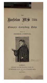 Front cover of The Harleian ms. 7334 of Chaucer's Canterbury tales by Geoffrey Chaucer