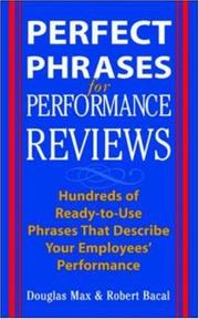 Cover of Perfect Phrases for Performance Reviews by Robert Bacal