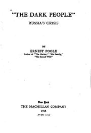 Front cover of "The dark people" by Ernest Poole