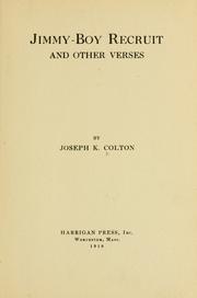 Front cover of Jimmy-boy, recruit by Joseph K. Colton
