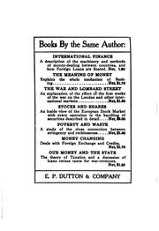 Front cover of The business of finance by Withers, Hartley
