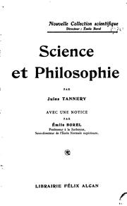 Front cover of Science et philosophie by Jules Tannery