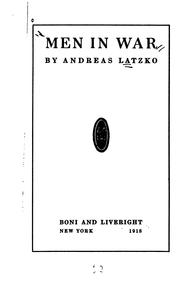 Cover of Men in War by Andreas Latzko