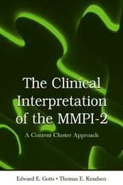 Front cover of The clinical interpretation of the MMPI-2 by Edward Earl Gotts