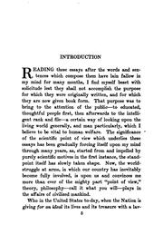 Cover of The Higher Usefulness Of Science And Other Essays by William Emerson Ritter