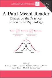 Cover of A Paul Meehl reader by Paul E. Meehl