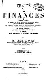 Cover of Traité de finances by M. Joseph Garnier