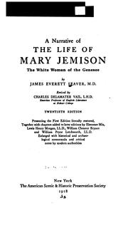 Cover of A narrative of the life of Mary Jemison by James E. Seaver