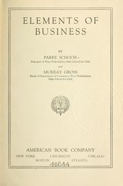 Front cover of Elements of business by Parke Schoch