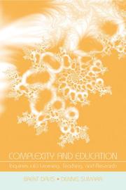 Cover of Complexity and education by Brent Davis