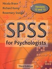 Cover of SPSS for psychologists by Nicola Brace