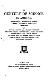 Cover of A Century of Science in America: With Special Reference to the American ... by Edward Salisbury Dana
