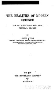 Front cover of The realities of modern science by Mills, John