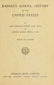 Front cover of Barnes's school history of the United States by Joel Dorman Steele