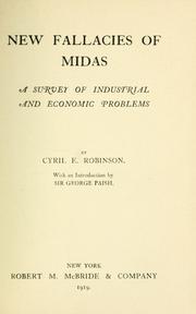 Front cover of New fallacies of Midas by Cyril Edward Robinson
