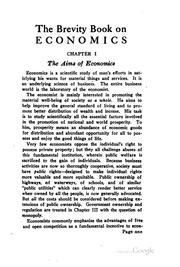 Front cover of The brevity book on economics by Harrison McJohnston