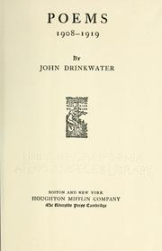 Cover of Poems, 1908-1919 by Drinkwater, John