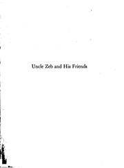Front cover of Uncle Zeb & his friends by Edward W. Frentz