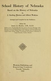 Front cover of School history of Nebraska by J. Sterling Morton