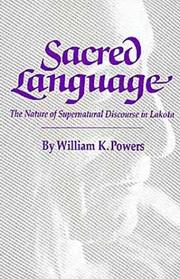 Cover of Sacred language by William K. Powers
