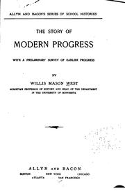 Front cover of The story of modern progress by West, Willis M.