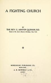 Front cover of A fighting church by George Ashton Oldham