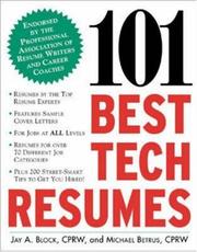 Cover of 101 Best Tech Resumes by Jay A. Block