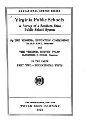 Front cover of Virginia public schools by Virginia. Education Commission.