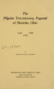 Cover of The Pilgrim tercentenary pageant of Marietta, Ohio by Langdon, William Chauncy