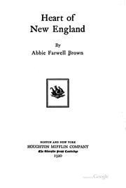 Front cover of Heart of New England by Abbie Farwell Brown