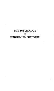 Cover of The psychology of functional neuroses by Harry L. Hollingworth