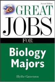 Cover of Great Jobs for Biology Majors by Blythe Camenson