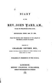Front cover of Diary of the Rev. John Ward, A.M., Vicar of Stratford-upon-Avon, extending from 1648 to 1679 by John Ward