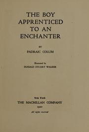 Front cover of The boy apprenticed to an enchanter by Padraic Colum