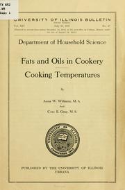Front cover of Fats and oils in cookery by Anna Waller Williams