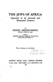Front cover of The Jews of Africa by Sidney Mendelssohn