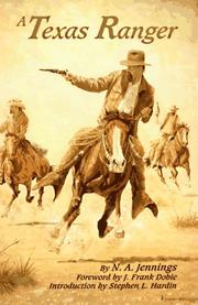 Cover of A Texas ranger by N. A. Jennings