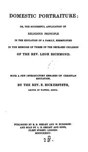 Cover of Domestic portraiture by Legh Richmond
