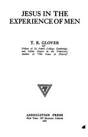 Front cover of Jesus in the experience of men by Terrot Reaveley Glover