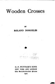Front cover of Les croix de bois by Roland Dorgelès