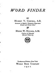 Cover of Word finder by Hubert Vansant Coryell
