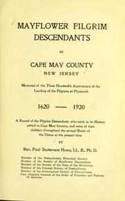 Front cover of Mayflower Pilgrim descendants in Cape May County, New Jersey by Paul Sturtevant Howe