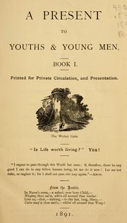 Front cover of A present to youths & young men by Edmund Shorthouse