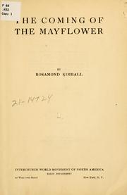 Cover of The coming of the Mayflower by Rosamond Kimball