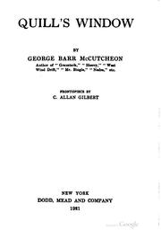 Cover of Quill's window by George Barr McCutcheon