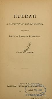 Front cover of Huldah by Brown, Emma Elizabeth