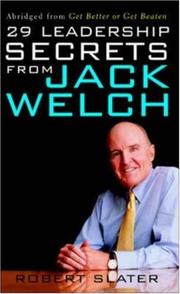 Cover of 29 Leadership Secrets From Jack Welch by Robert Slater