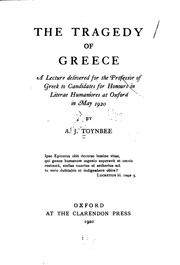 Front cover of The tragedy of Greece by Arnold J. Toynbee