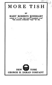 Cover of More Tish by Mary Roberts Rinehart