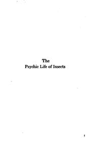 Cover of The psychic life of insects by E.-L Bouvier